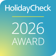 Logo Holidaycheck 2024 Award für das Waldhotel Grüner Baum